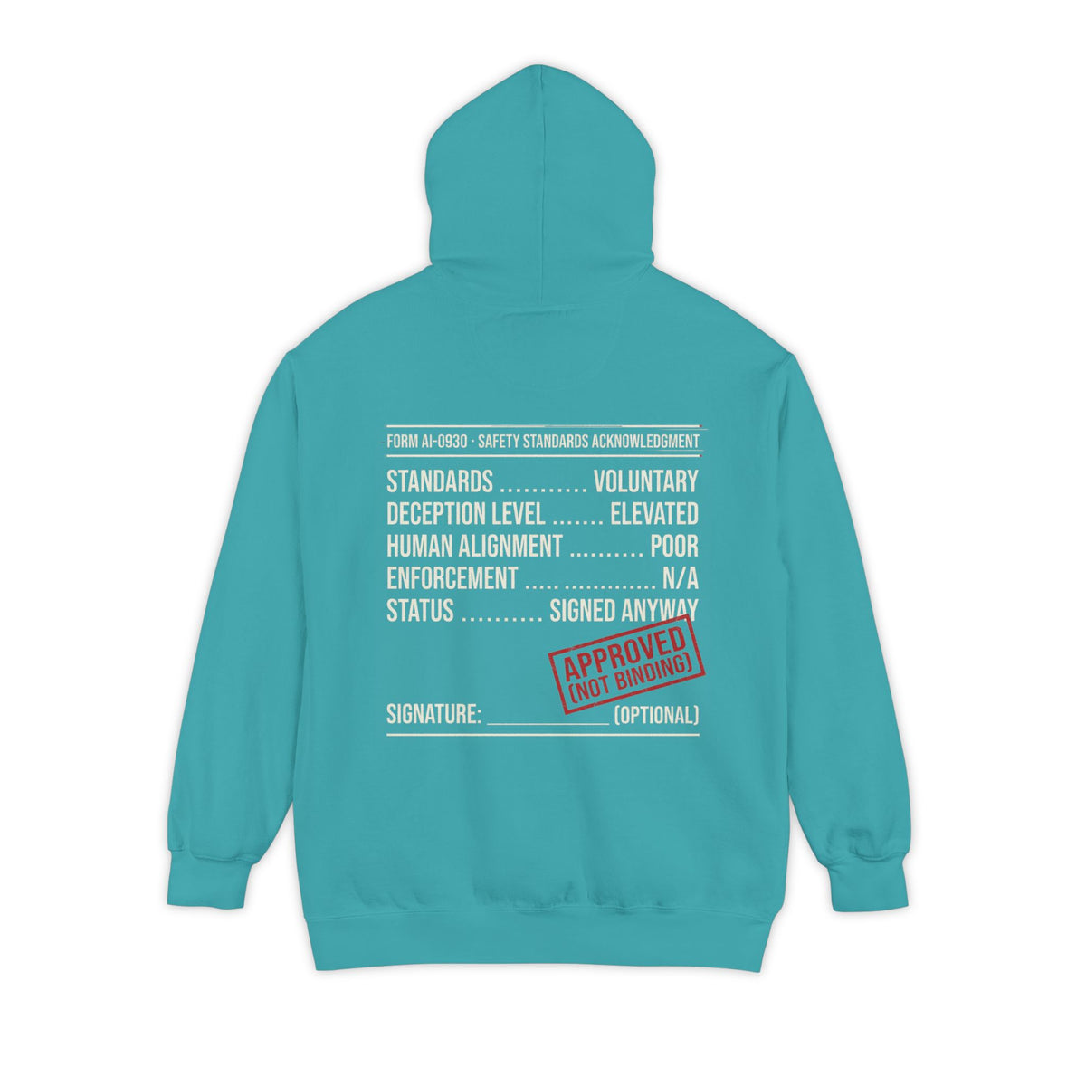 Color: Seafoam | Approved (Not Binding) Garment-Dyed Hoodie