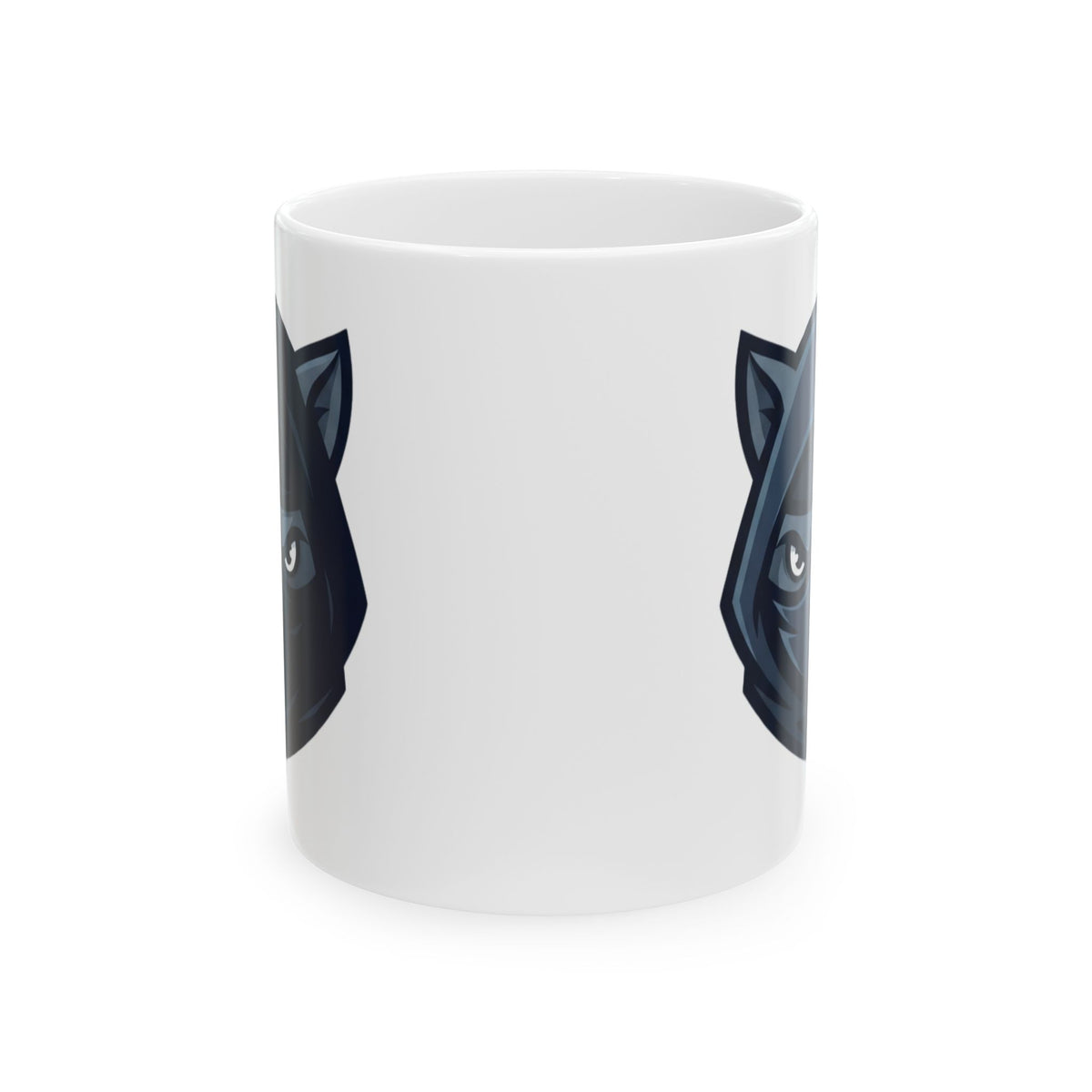 "Ninja Cat Credible" White Ceramic Mug — Graphic