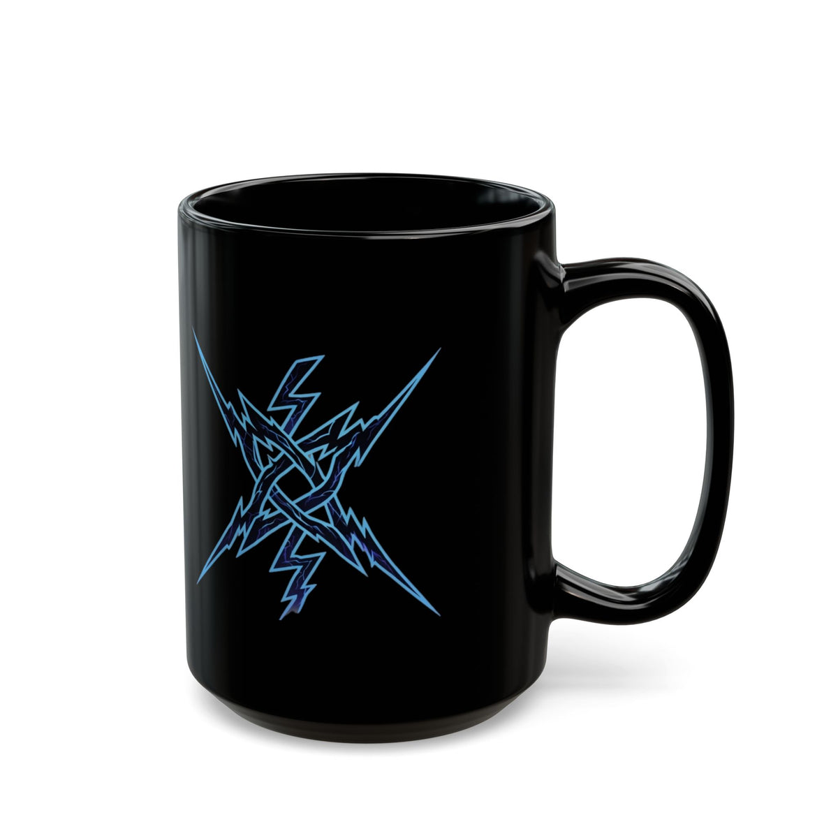 "Triple Goddess Tempest" Black Ceramic Mug — Graphic