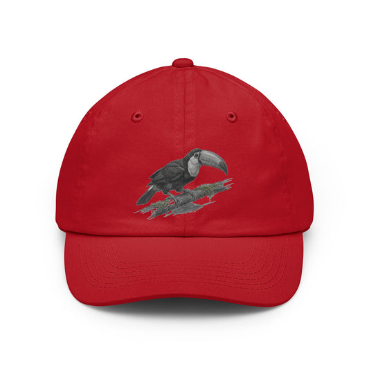 Color: Red | Pencil Sketch Art Toucan Dad Hat