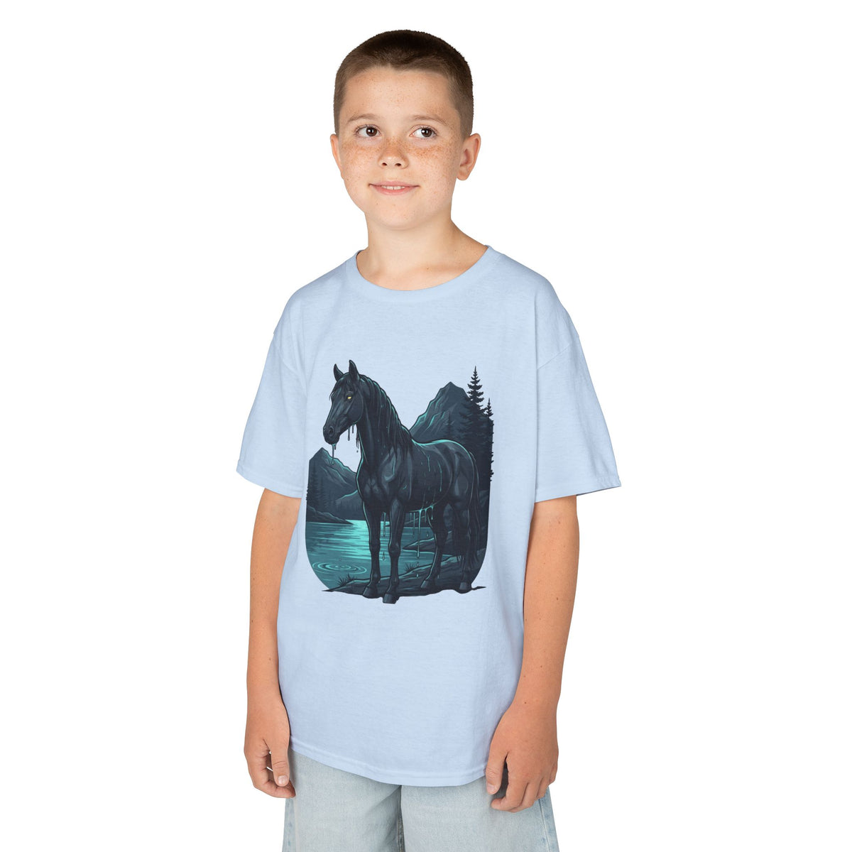 Color: Light Blue | Kelpie (Scottish Folklore) Kids Tee