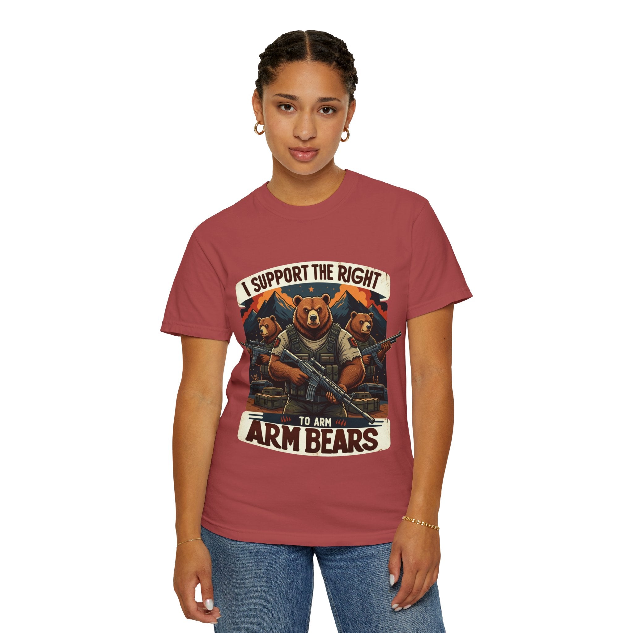 "The Right to Arm Bears (Mountain Division)" Unisex Garment-Dyed T-shirt