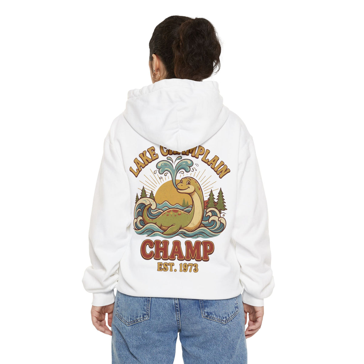 Color: White | Champ (Lake Champlain) Garment-Dyed Hoodie
