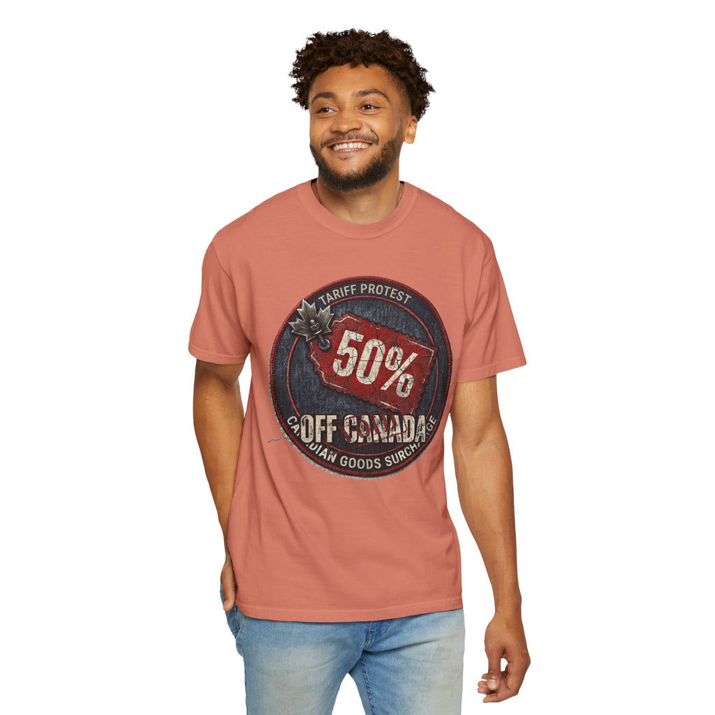 "50% Off Canada" Unisex Garment-Dyed Tee