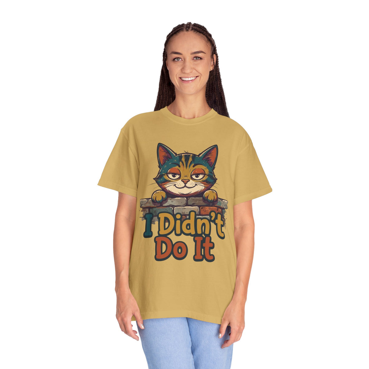 Color: Mustard | I Didn't Do It Unisex Garment-Dyed Tee
