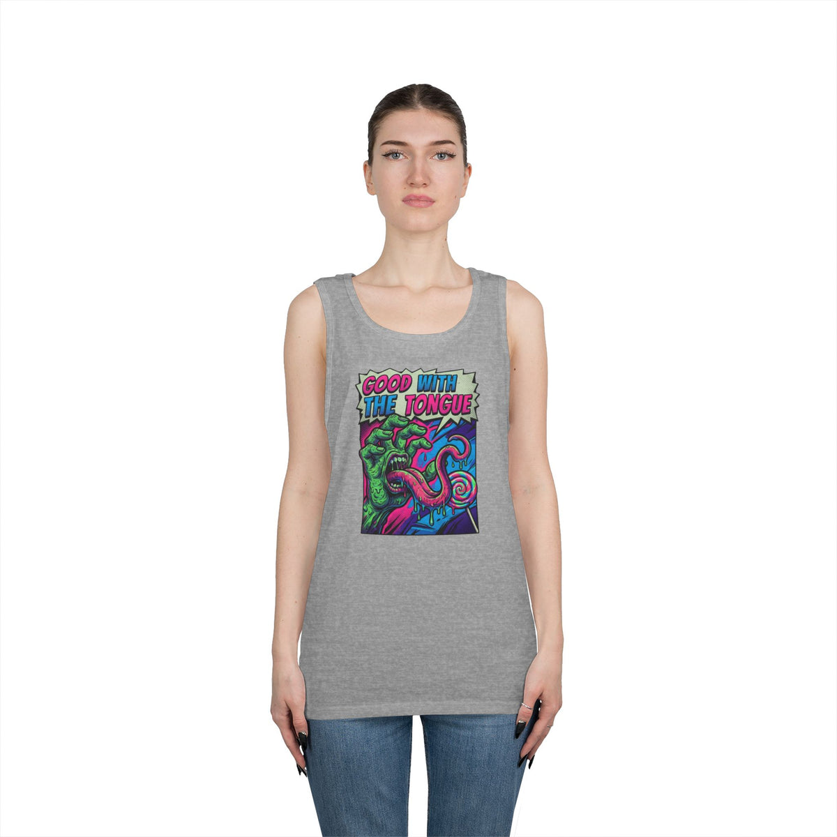 Color: Sport Grey | Good With the Tongue Tank Top
