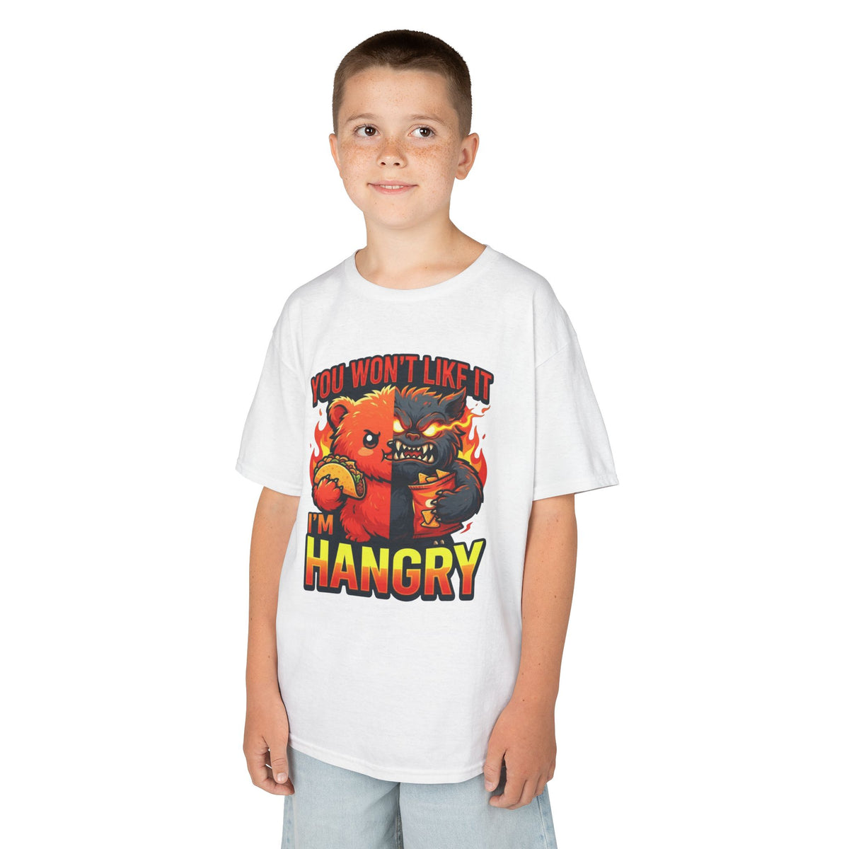 Color: White | You Won't Like It I'm Hangry Kids Tee