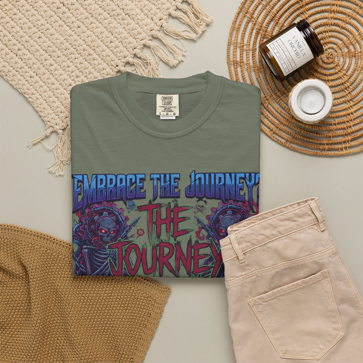 "Embrace the Journey - The Journey Sucks" Unisex Garment-Dyed Tee