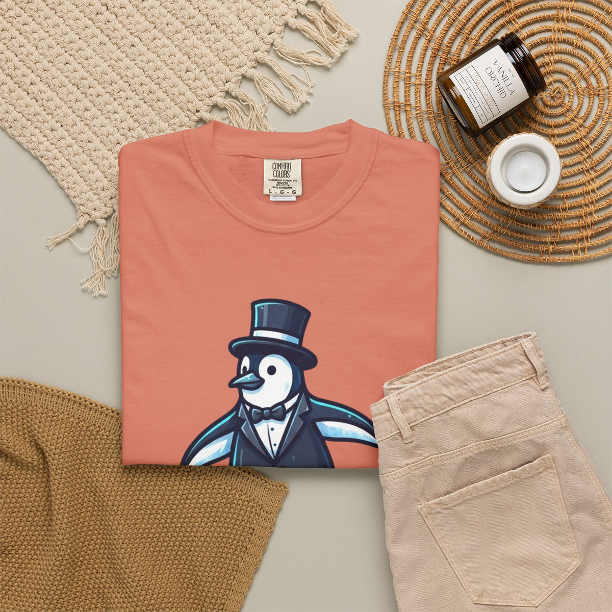 "Penguin Credible" Unisex Garment-Dyed Tee
