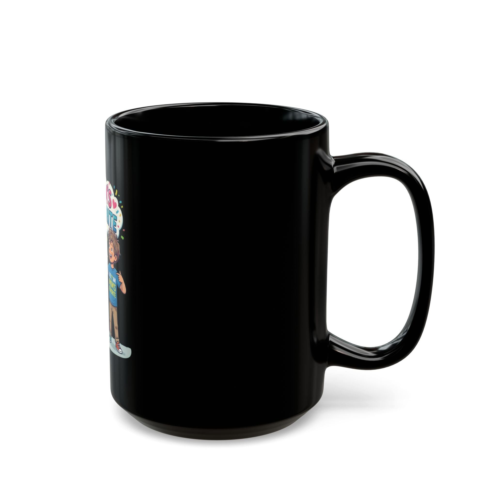 "Mom's Favorite" Black Ceramic Mug