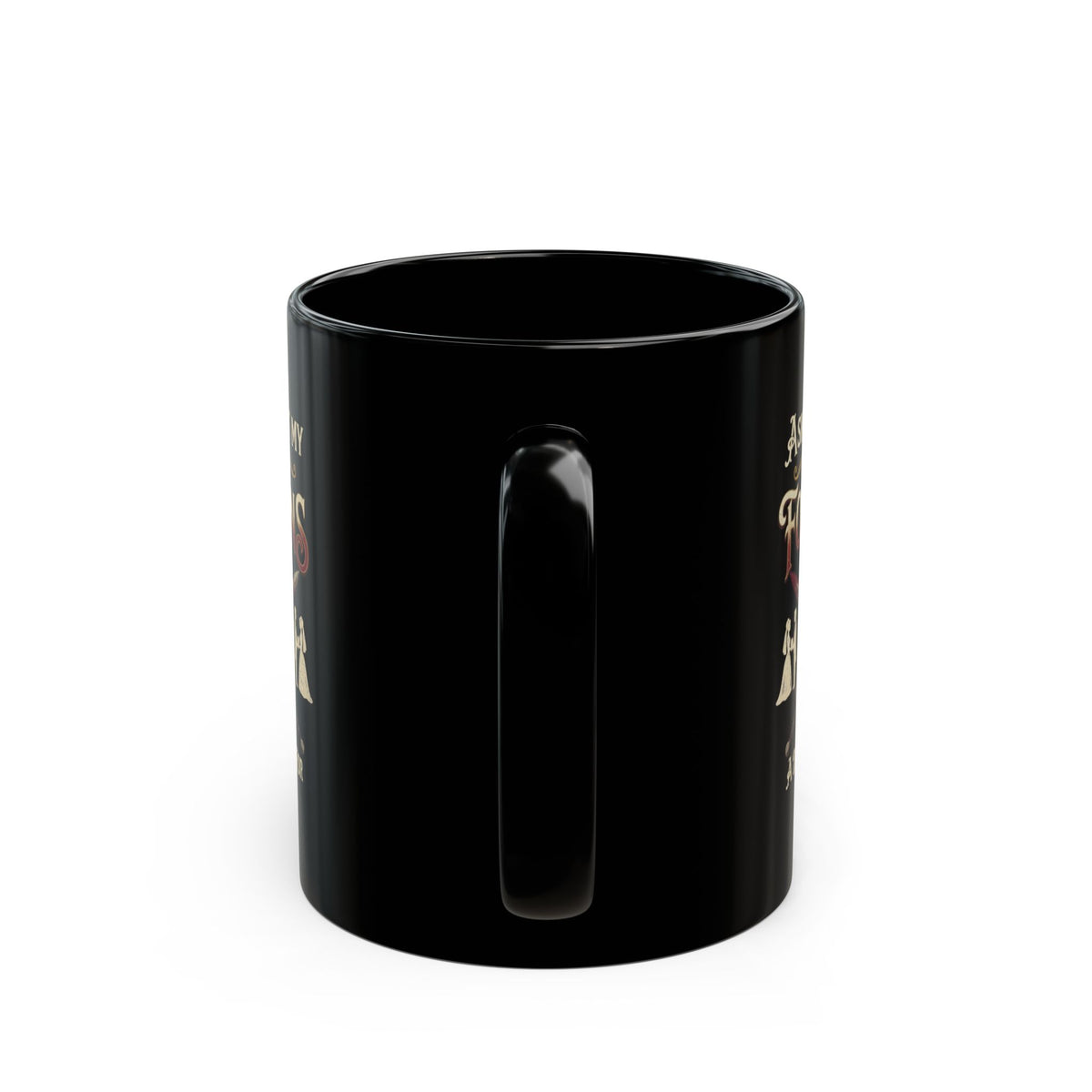 "Good Book Series 200 Foreskins" Black Ceramic Mug