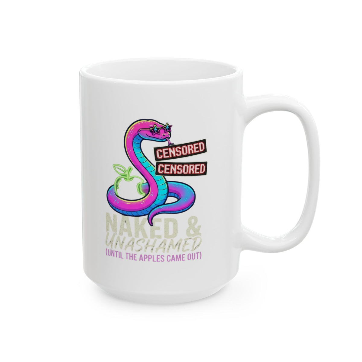 "Good Book Series Naked & Unashamed" White Ceramic Mug