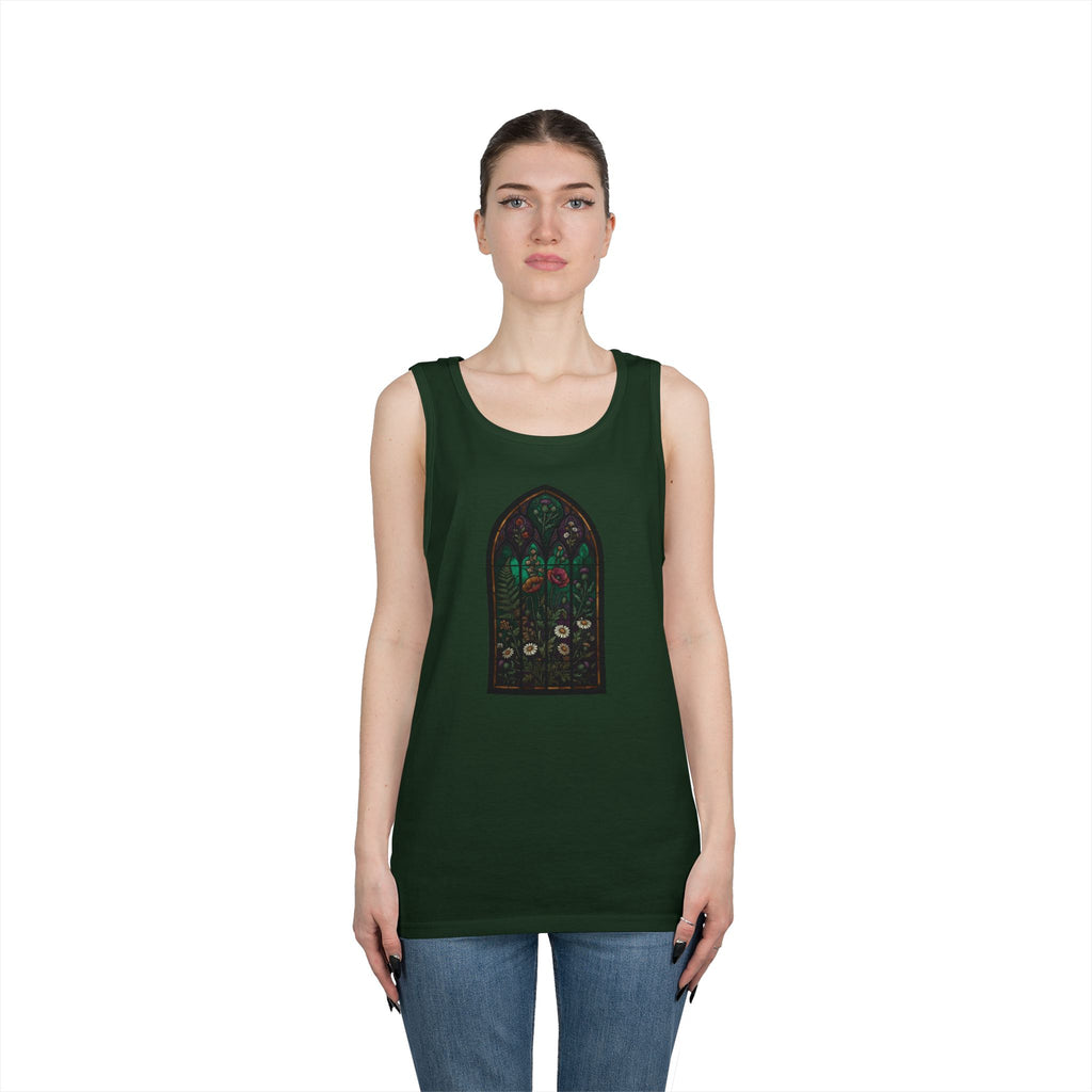 "Stained Glass Floral" Tank Top