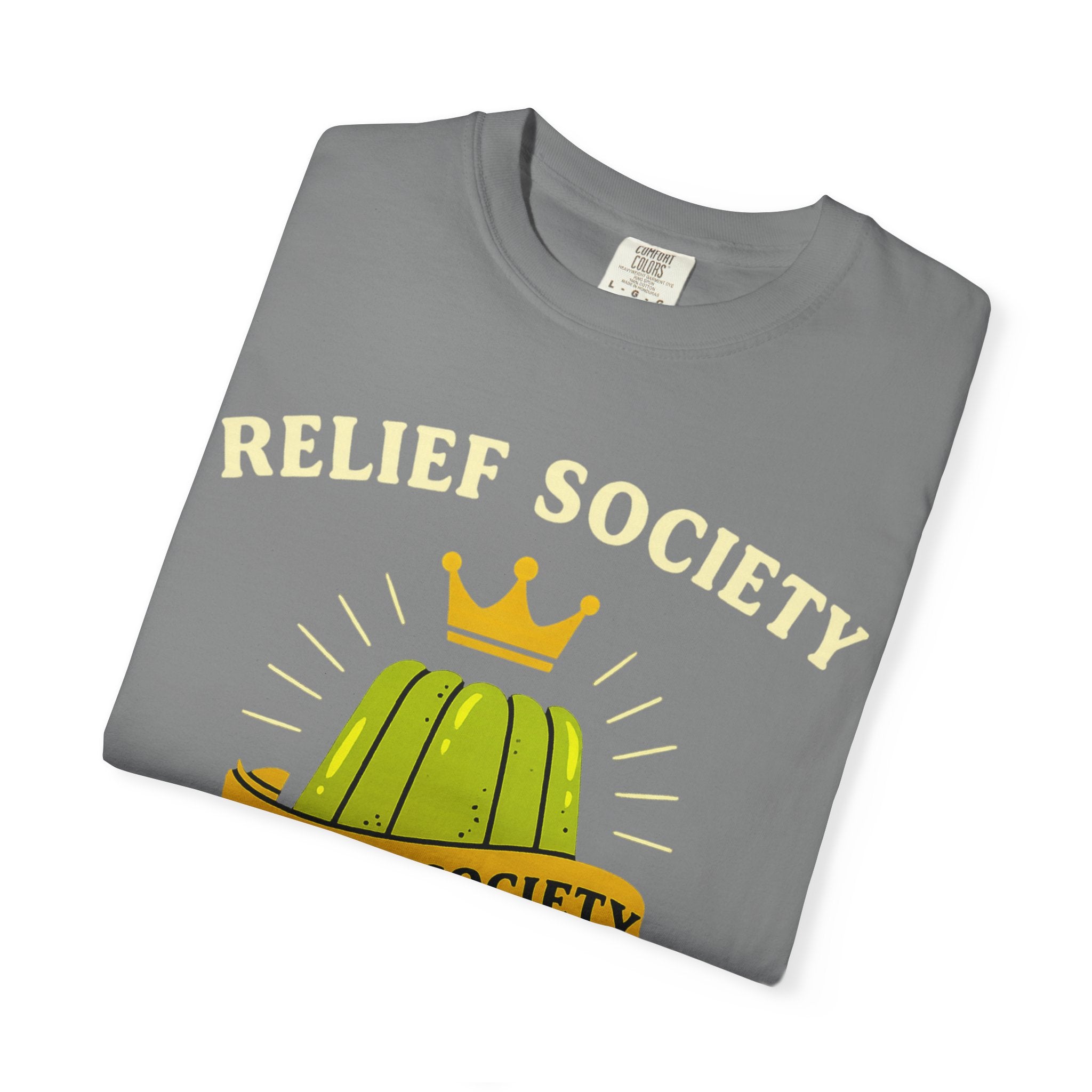 "Relief Society Bake-Off Champion" Unisex Garment-Dyed T-shirt