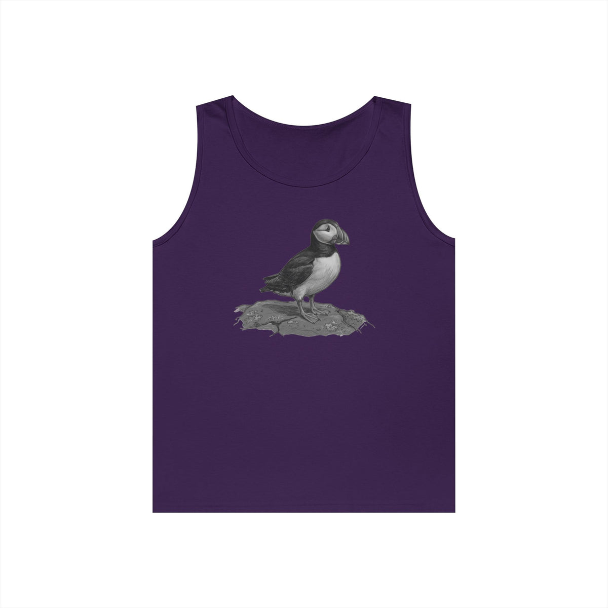 "Pencil Sketch Art Puffin" Tank Top