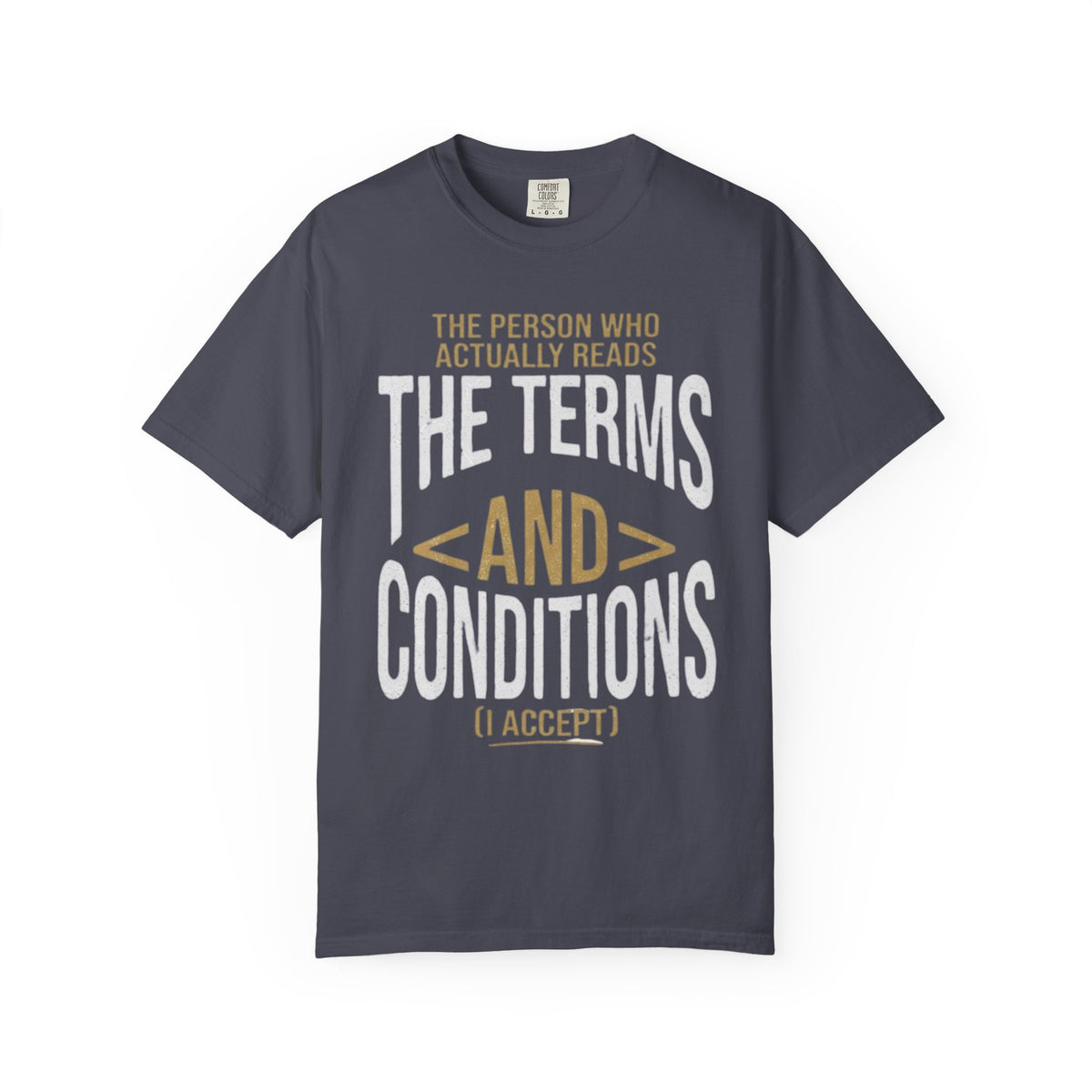 Color: Navy | Terms and Conditions Unisex Garment-Dyed Tee
