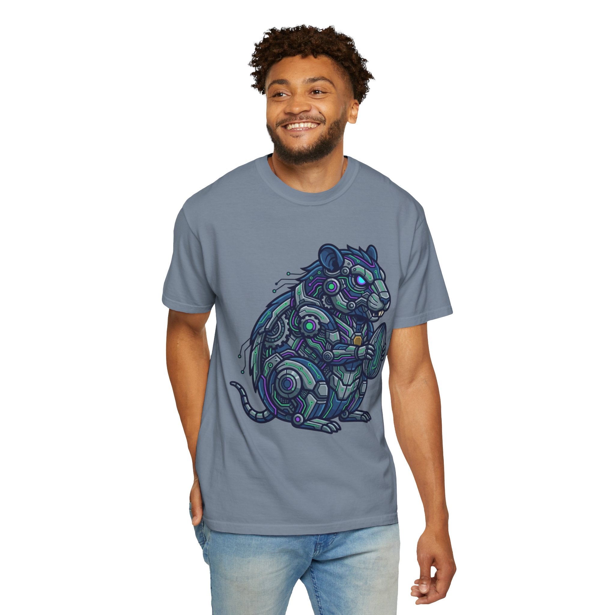 "Cyber Hamster" Unisex Garment-Dyed Tee