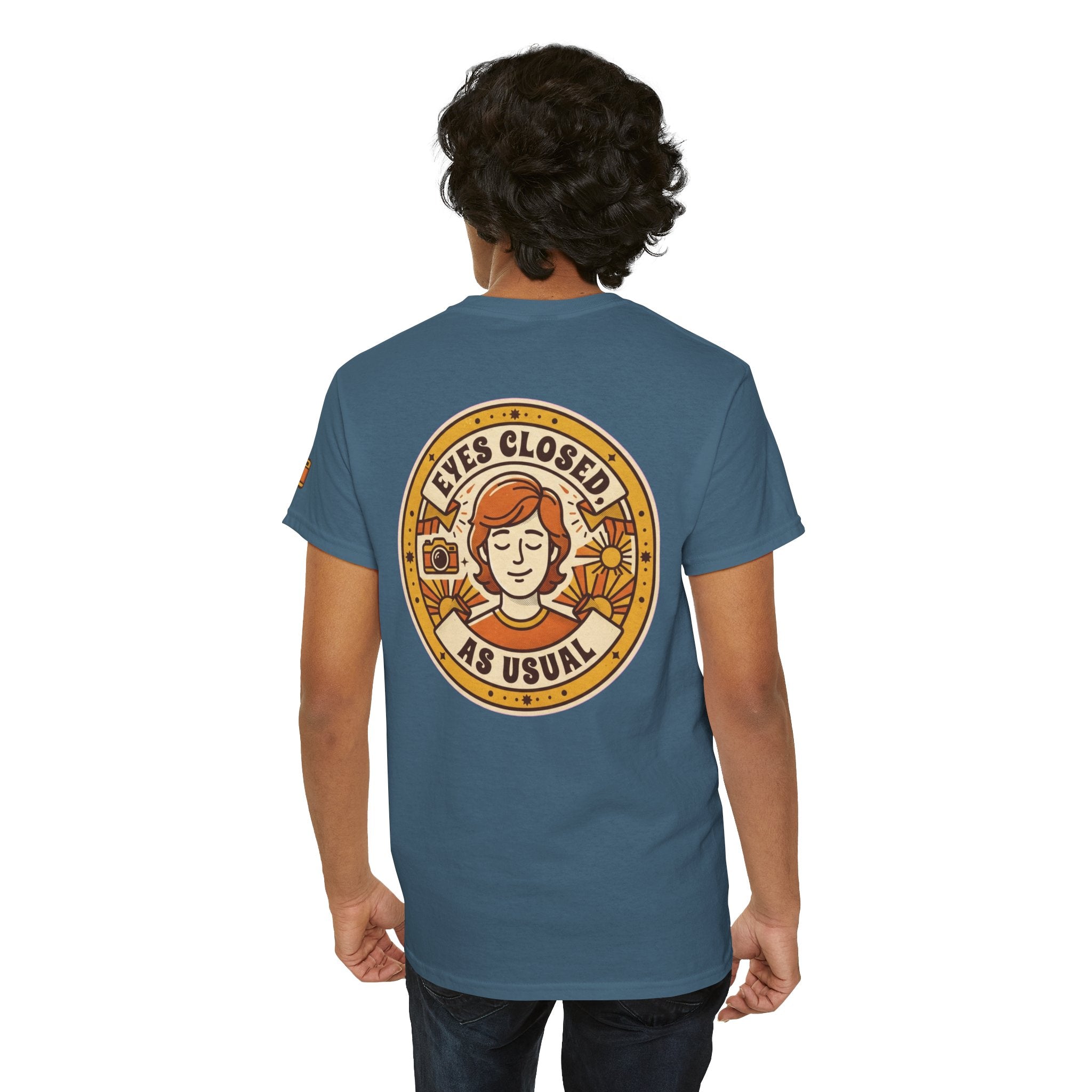 "Eyes Closed As Usual" Premium Graphic Tee