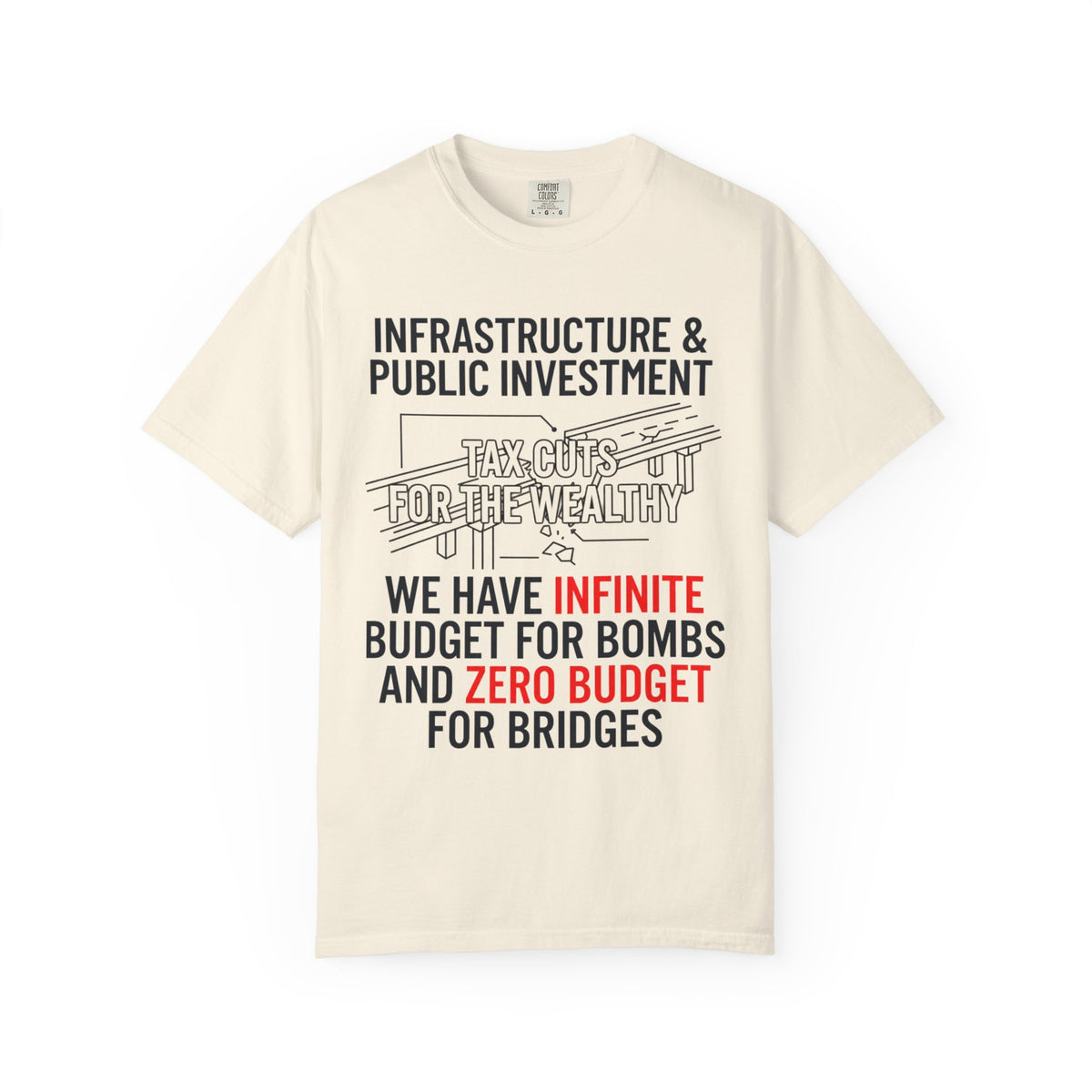"Protest Series - Fix The Roads" Unisex Garment-Dyed Tee