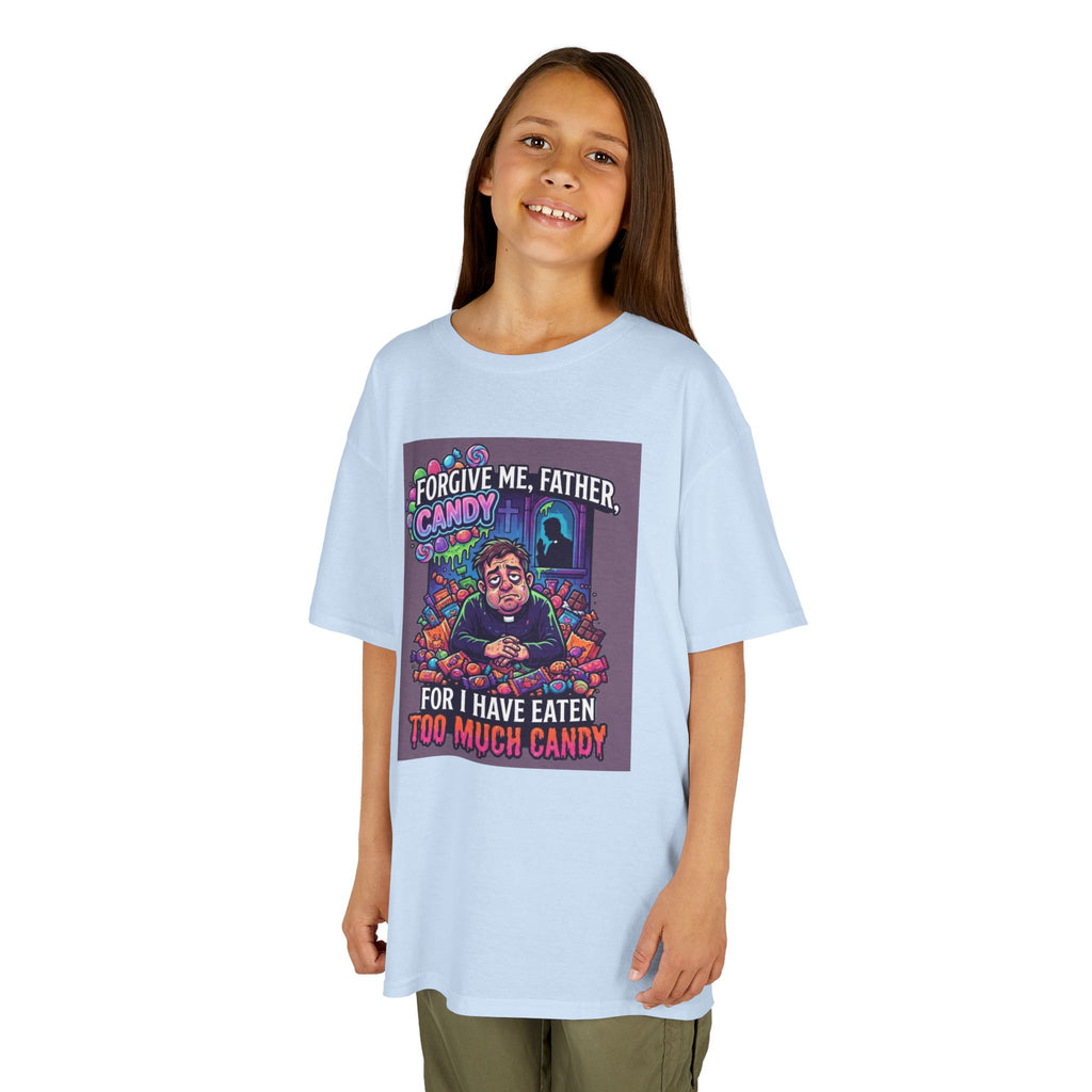 "Forgive Me Father Too Much Candy" Kids Tee