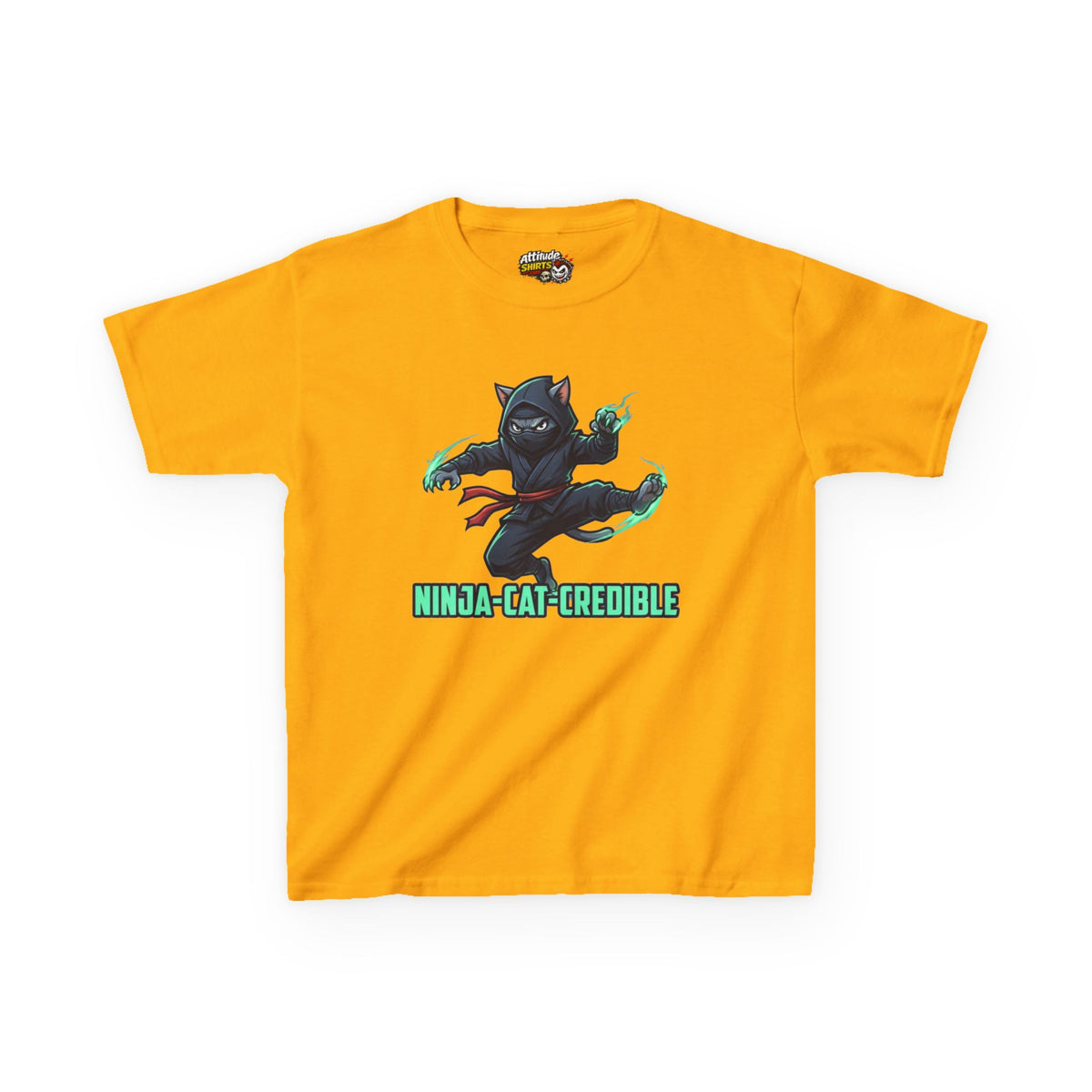 "Ninja Cat Credible" Kids Tee