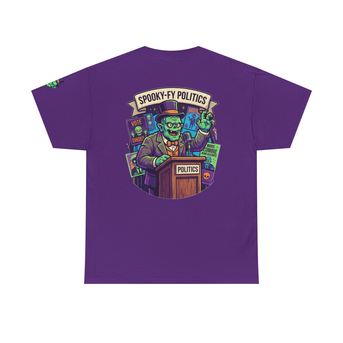 Color: Purple | Spooky-Fy Politics Premium Graphic Tee
