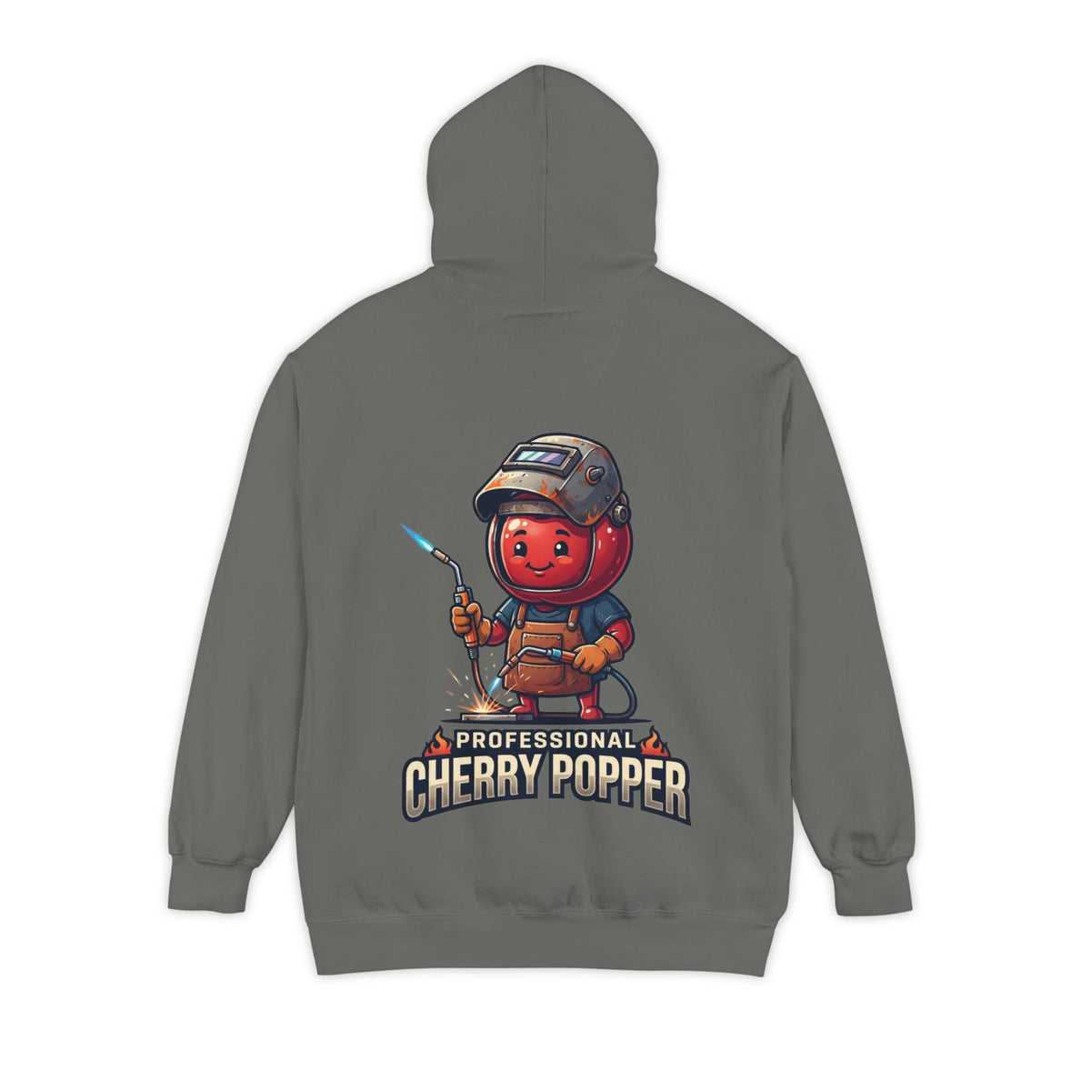 Color: Grey | Professional Cherry Popper Garment-Dyed Hoodie