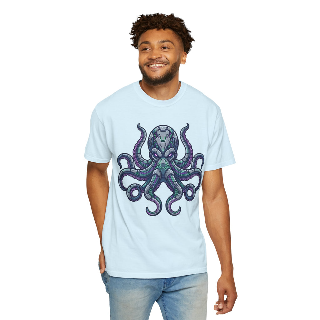 "Cyber Octopus" Unisex Garment-Dyed Tee