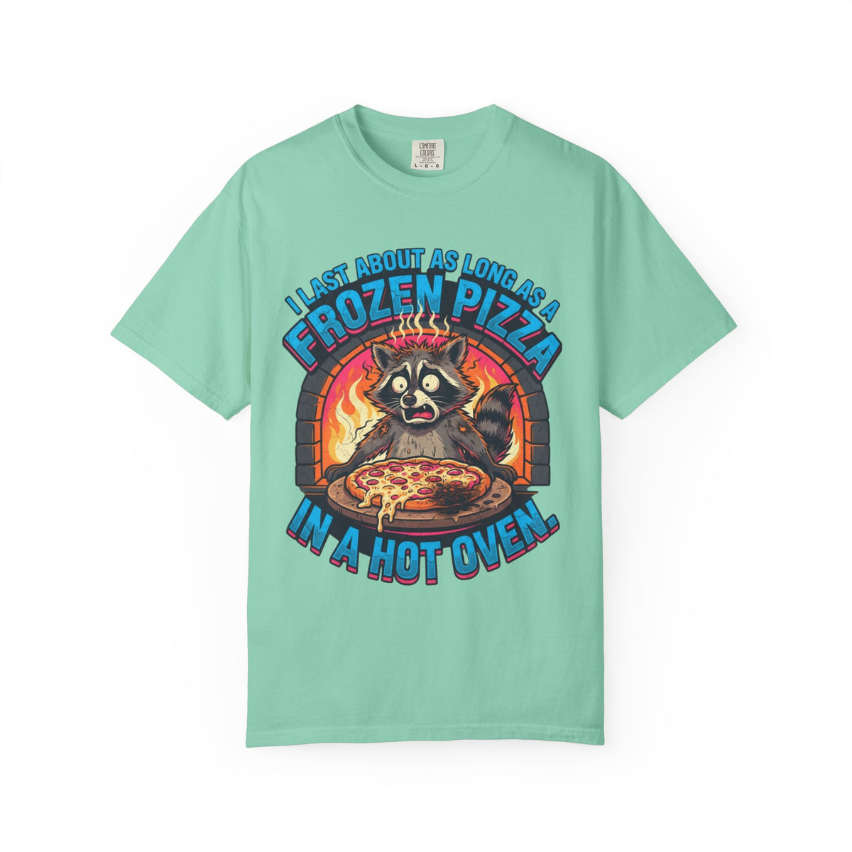 Color: Island Reef | Frozen Pizza in a Hot Oven Unisex Garment-Dyed Tee