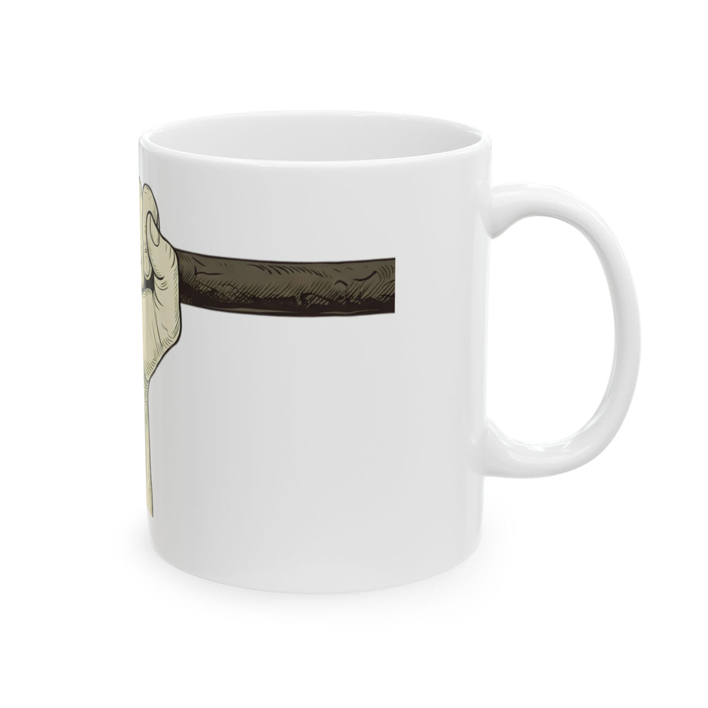 "Hold to the Rod" White Ceramic Mug — Graphic
