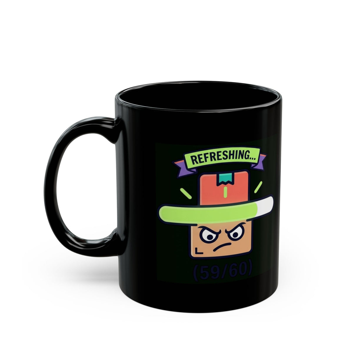 "I Track My Package Obsessively" Black Ceramic Mug — Graphic