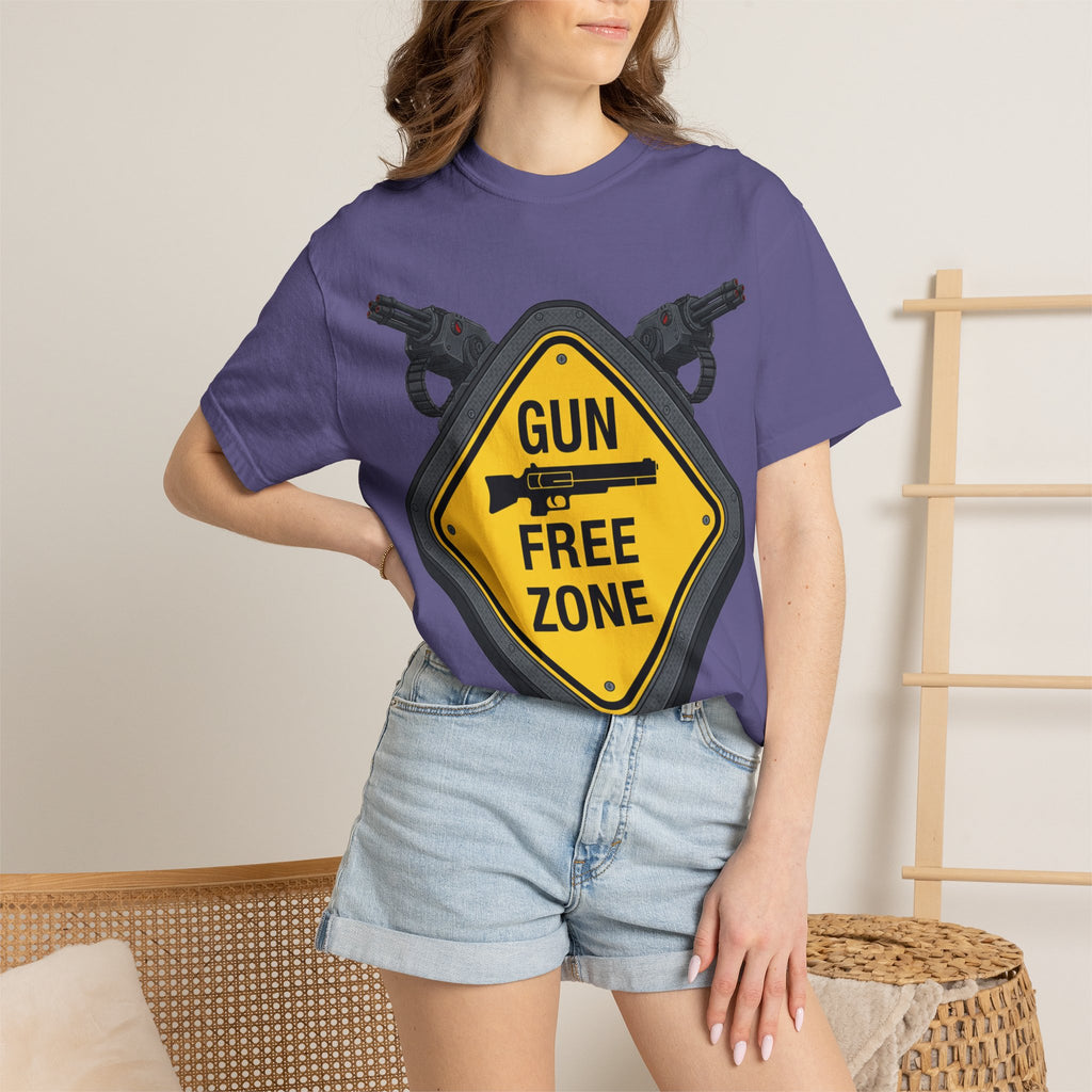"Gun Free Zone (Heavy Metal Edition)" Unisex Garment-Dyed T-shirt