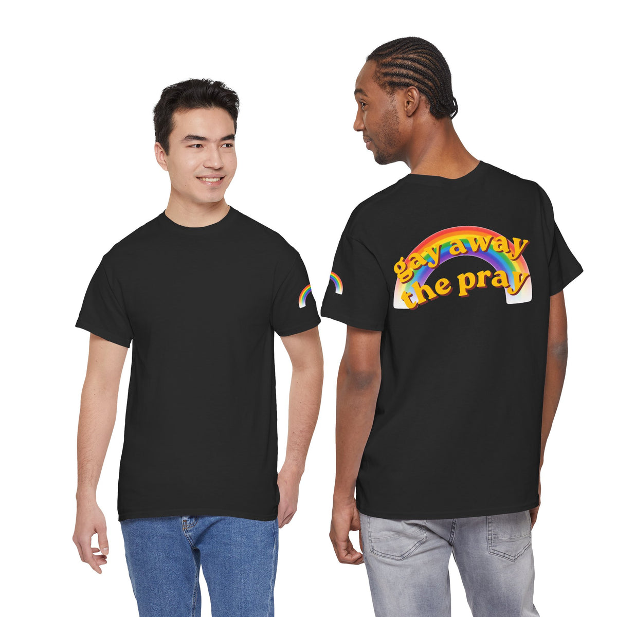 Color: Black | Gay Away the Pray Premium Graphic Tee