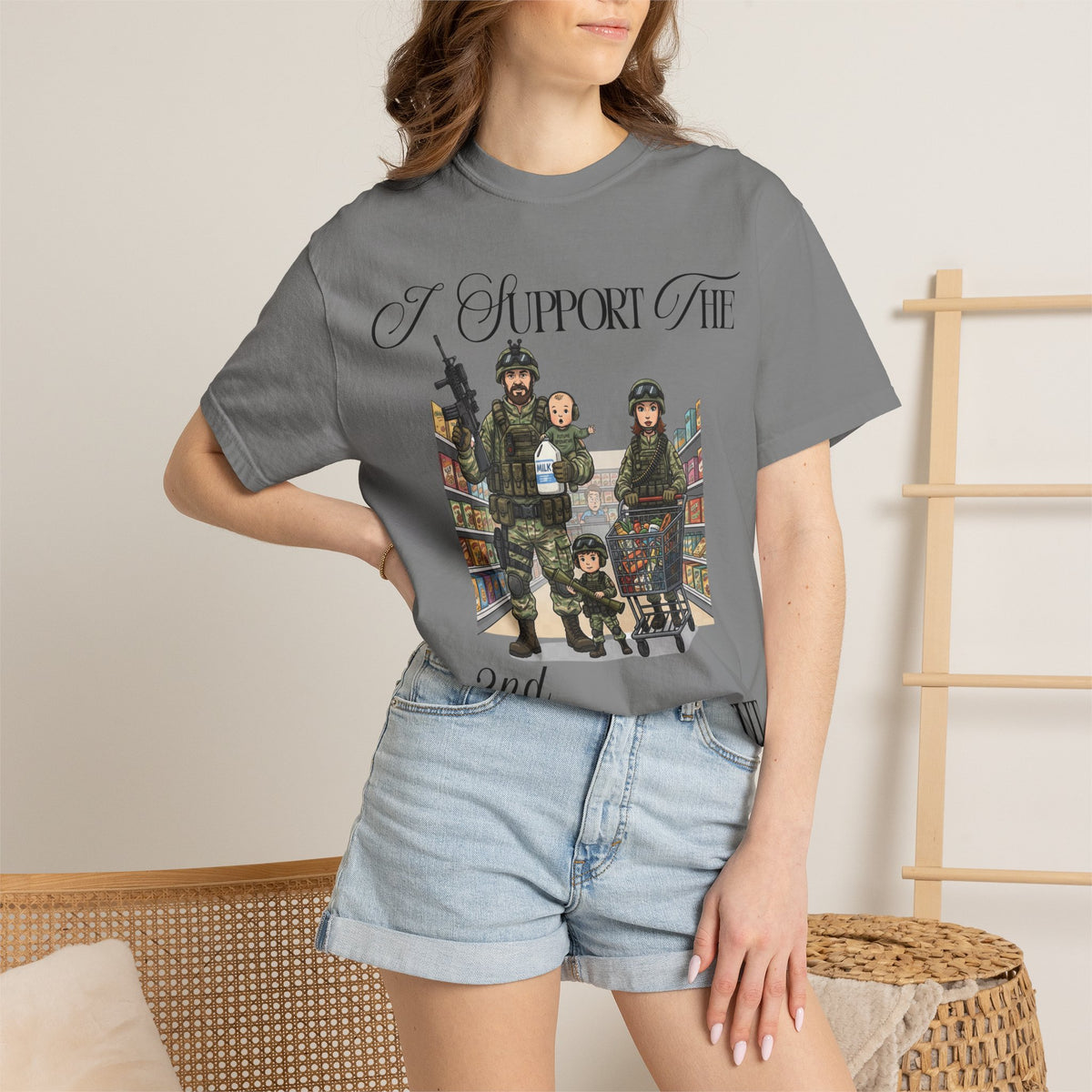 Color: Grey | Tactical Grocery Run Unisex Garment-Dyed T-shirt