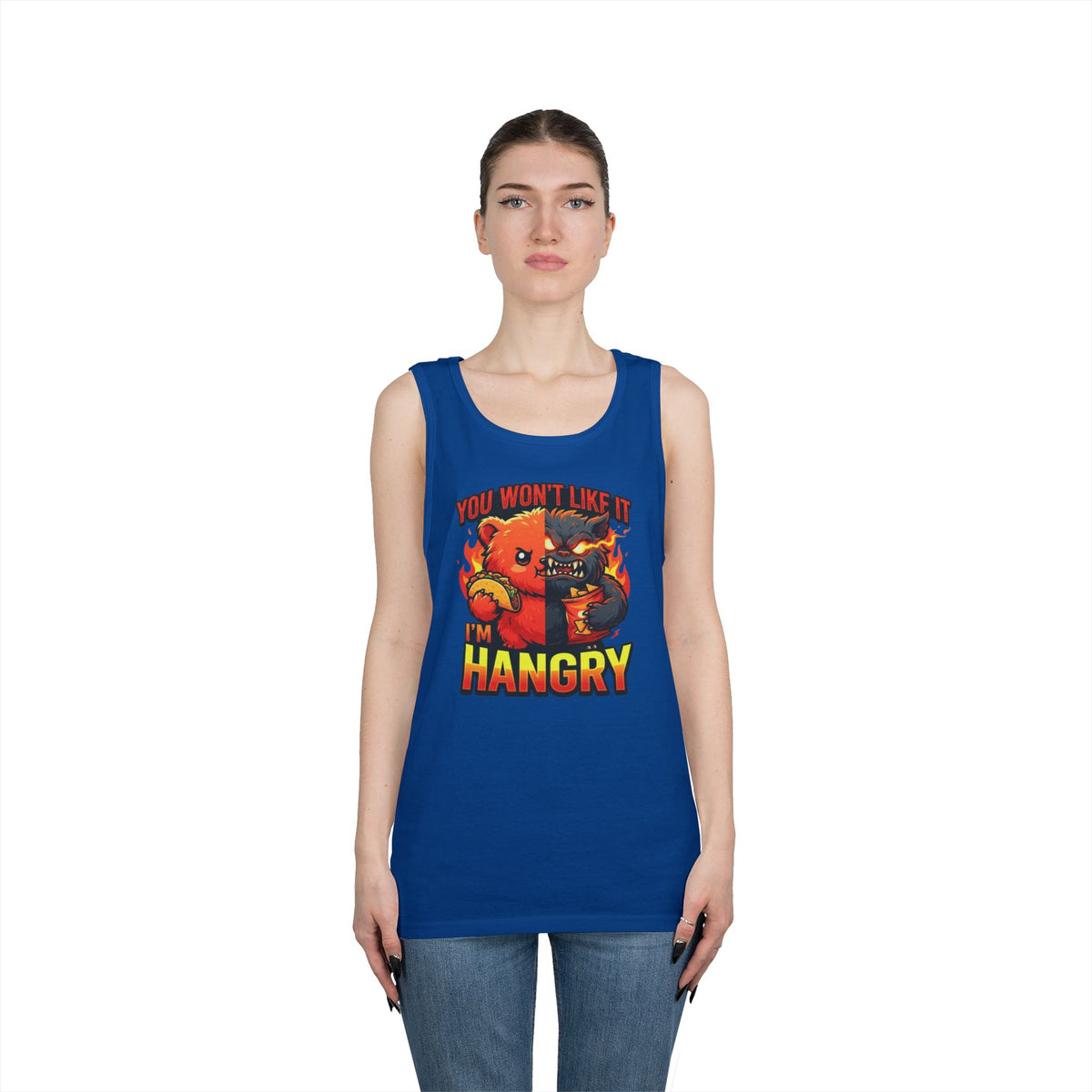 Color: Royal | You Won't Like It I'm Hangry Tank Top