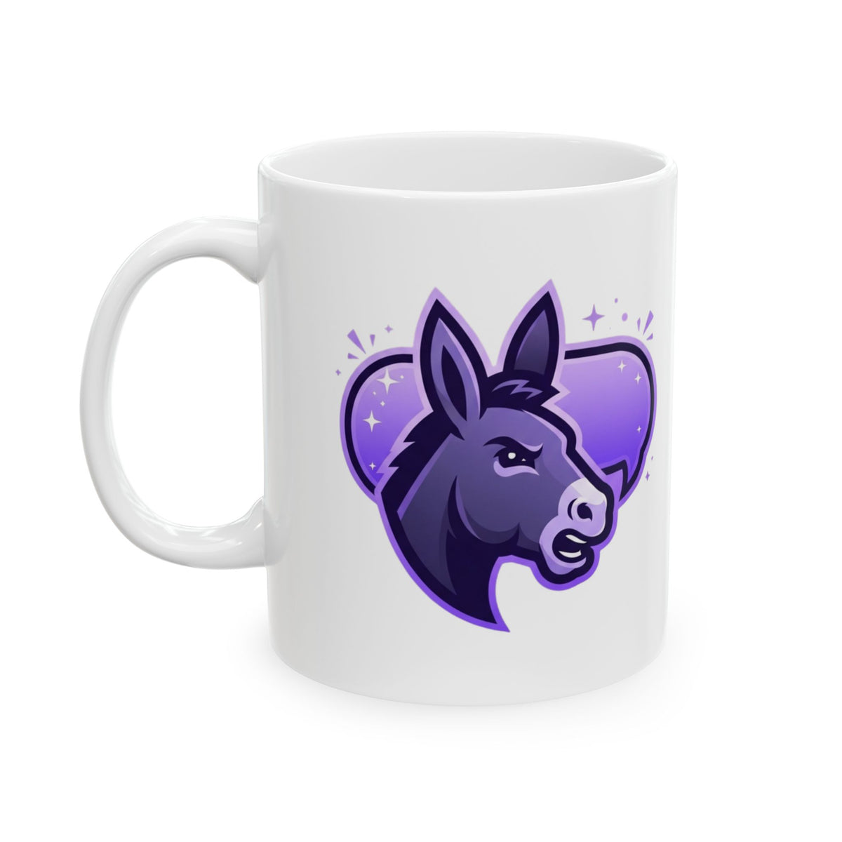 "Good Book Series Obstinate Animals & Angels With Swords" White Ceramic Mug — Graphic