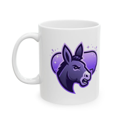 "Good Book Series Obstinate Animals & Angels With Swords" White Ceramic Mug — Graphic