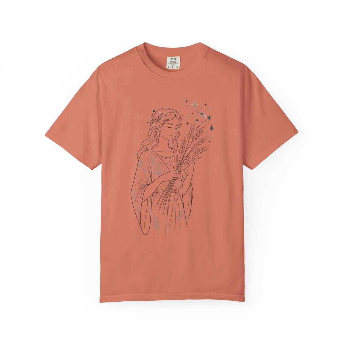 "Virgo The Wheat Maiden" Unisex Garment-Dyed Tee