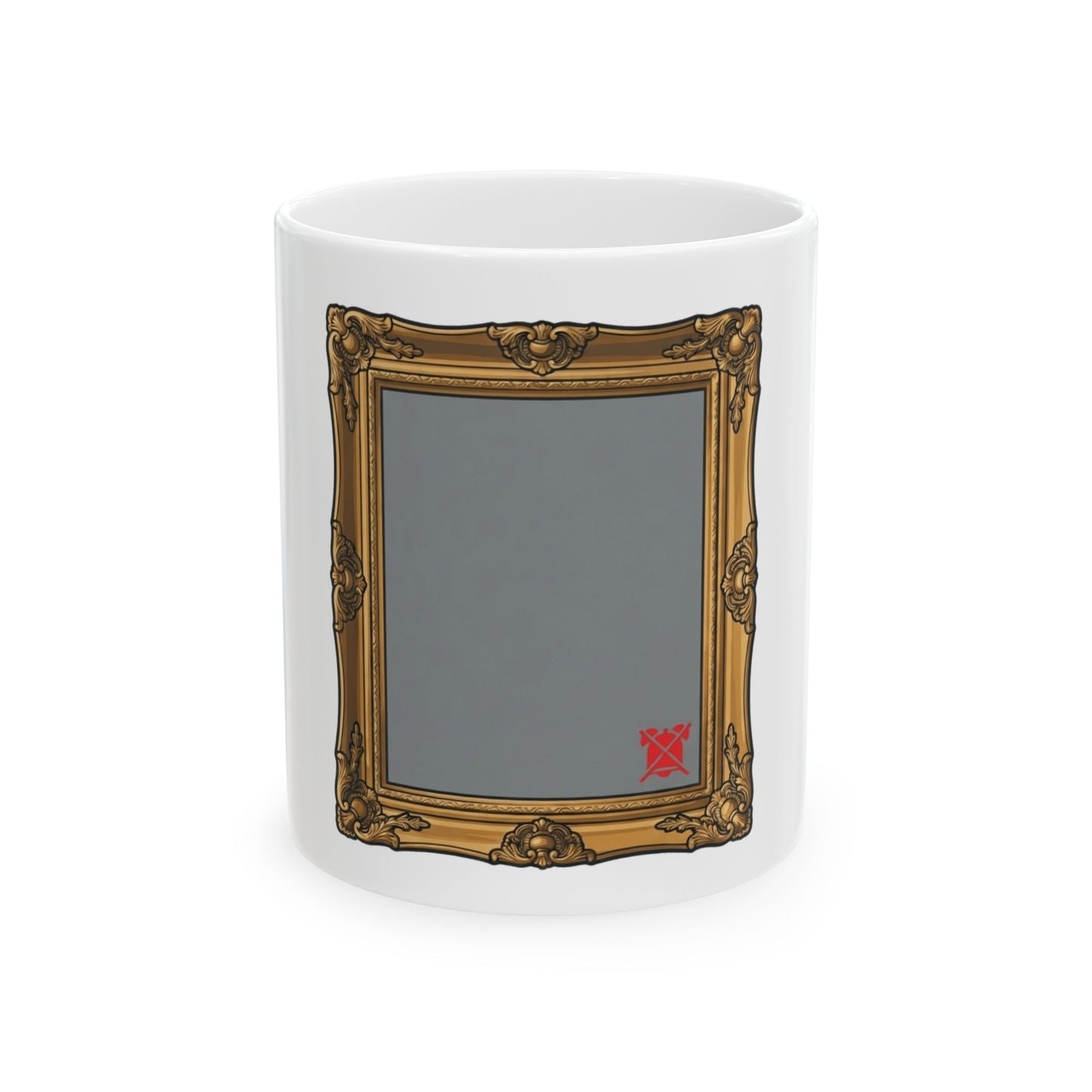 "Nobody Was Watching" White Ceramic Mug — Graphic