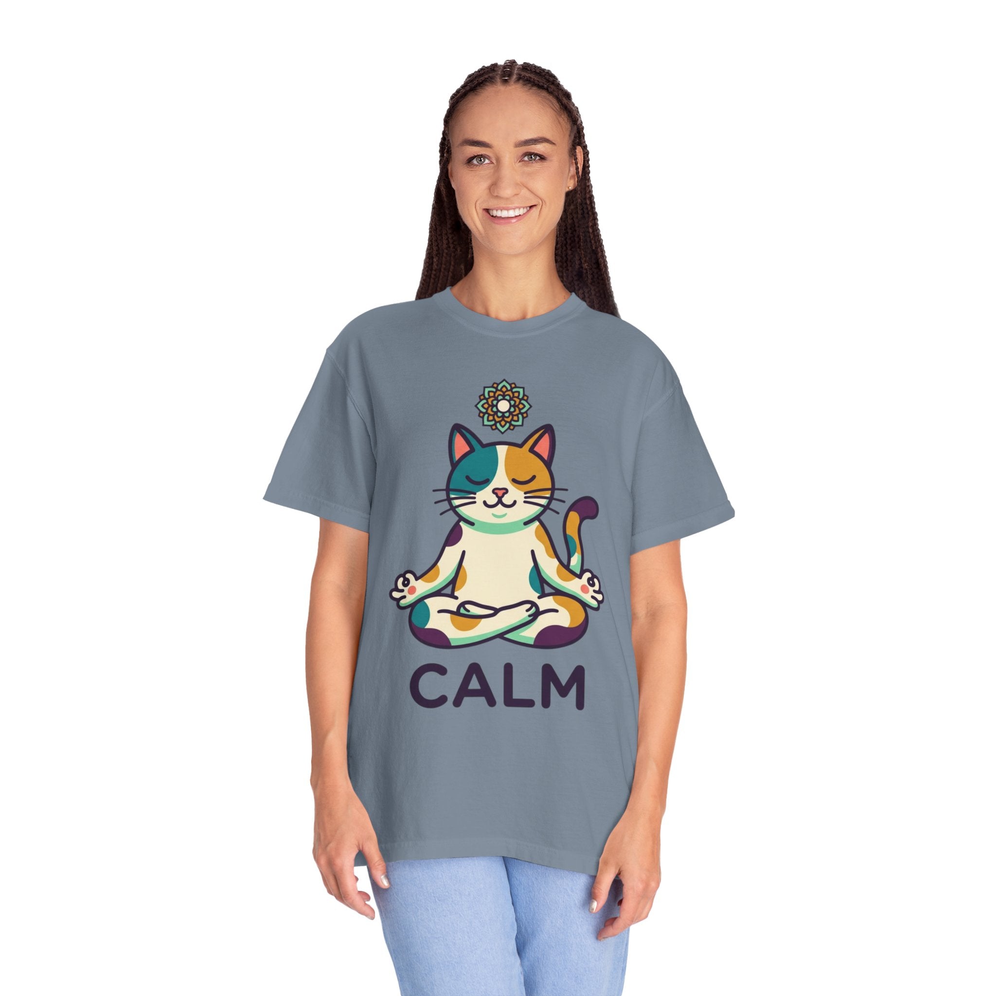 "Cat CALM" Unisex Garment-Dyed Tee