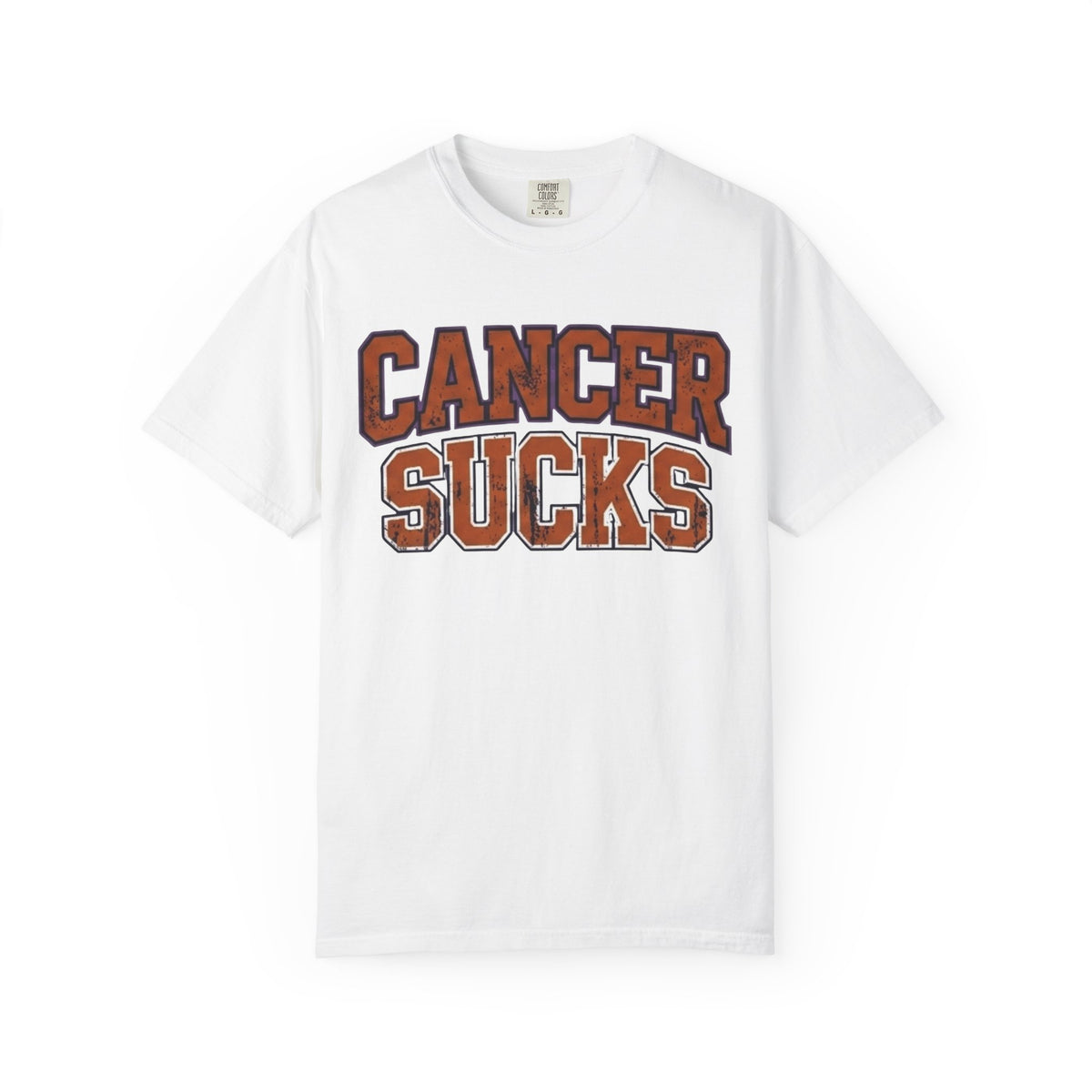 Color: White | Yeah, Cancer Sucks | Garment-Dyed Tee — AttitudeShirts