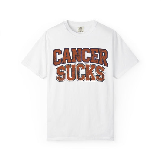 Color: White | Yeah, Cancer Sucks | Garment-Dyed Tee — AttitudeShirts
