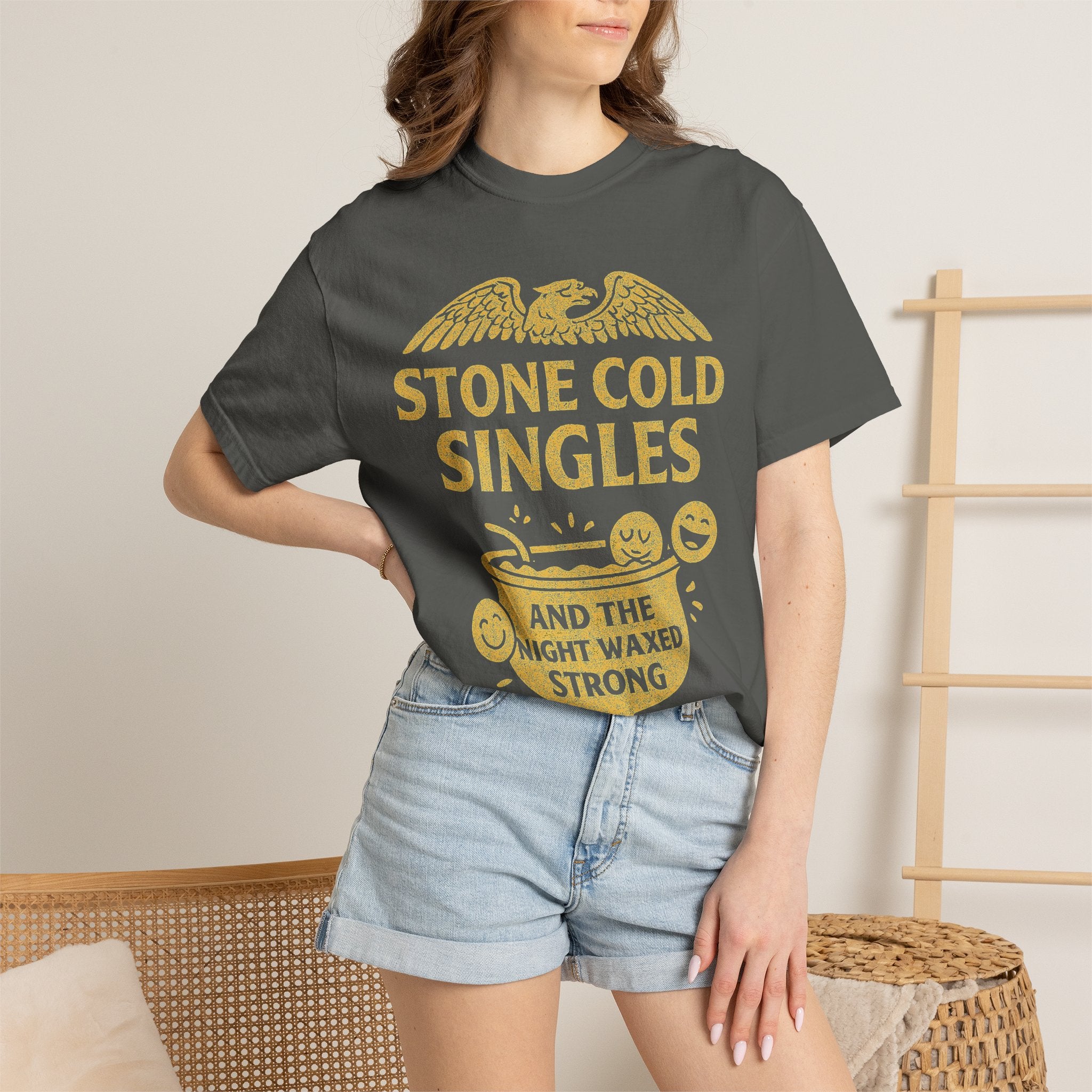"Stone Cold Singles" Unisex Garment-Dyed T-shirt
