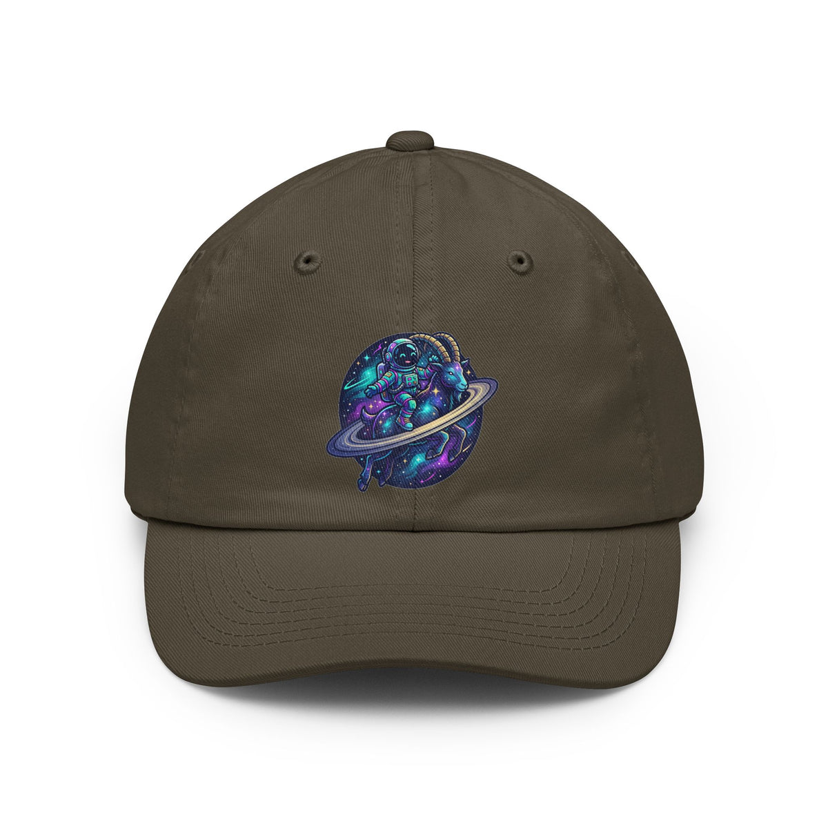 Color: Olive | Space Explorer Capricorn Dad Hat