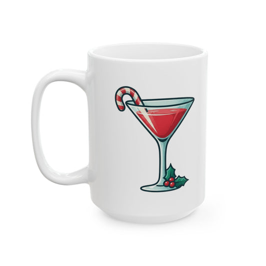 "Christmas Cheer" White Ceramic Mug — Graphic