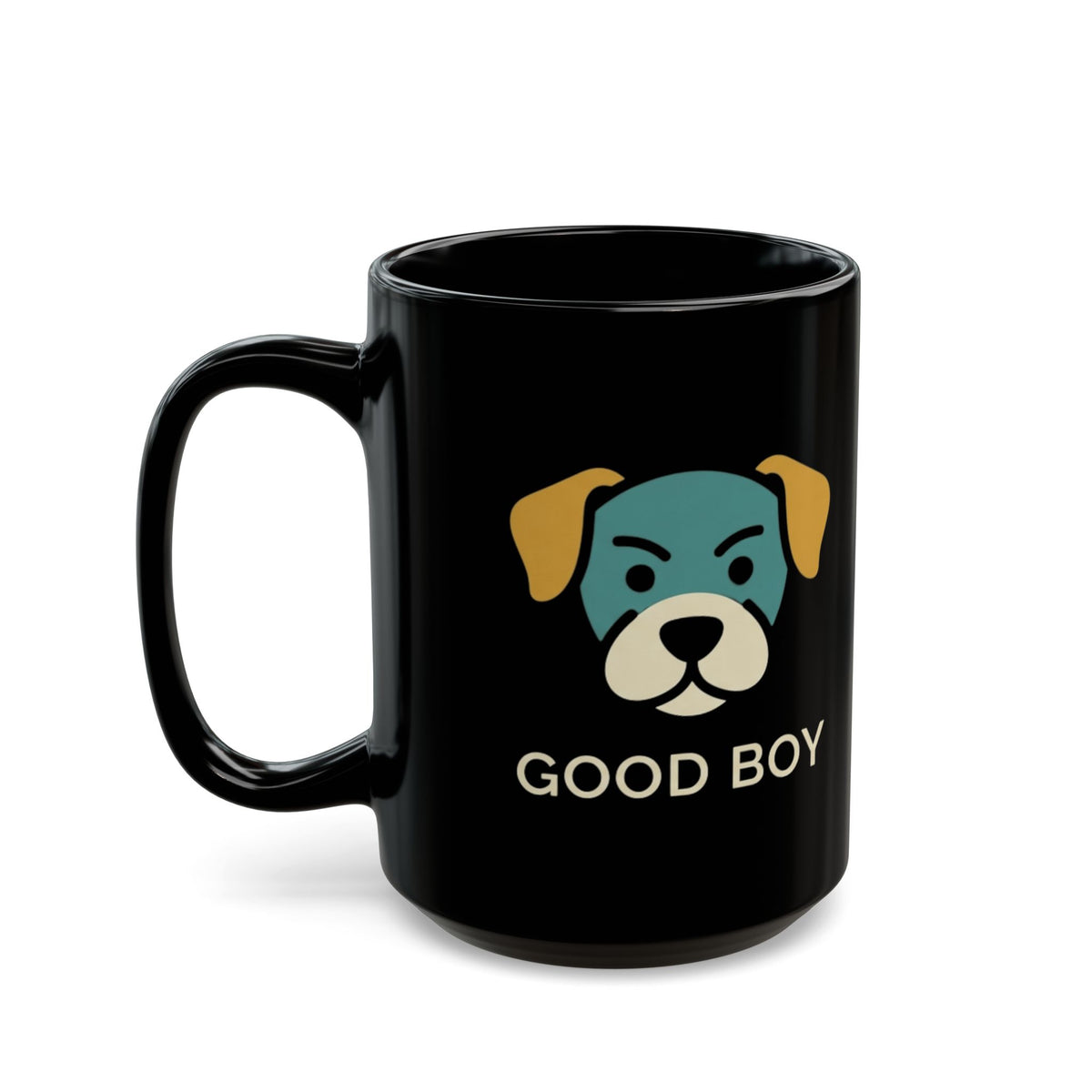 "I'm A Good Boy" Black Ceramic Mug — Graphic