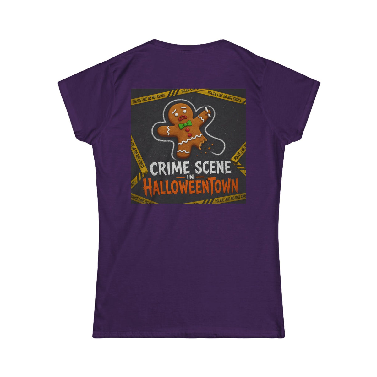 Color: Purple | Crime Scene in Halloweentown Women's Tee