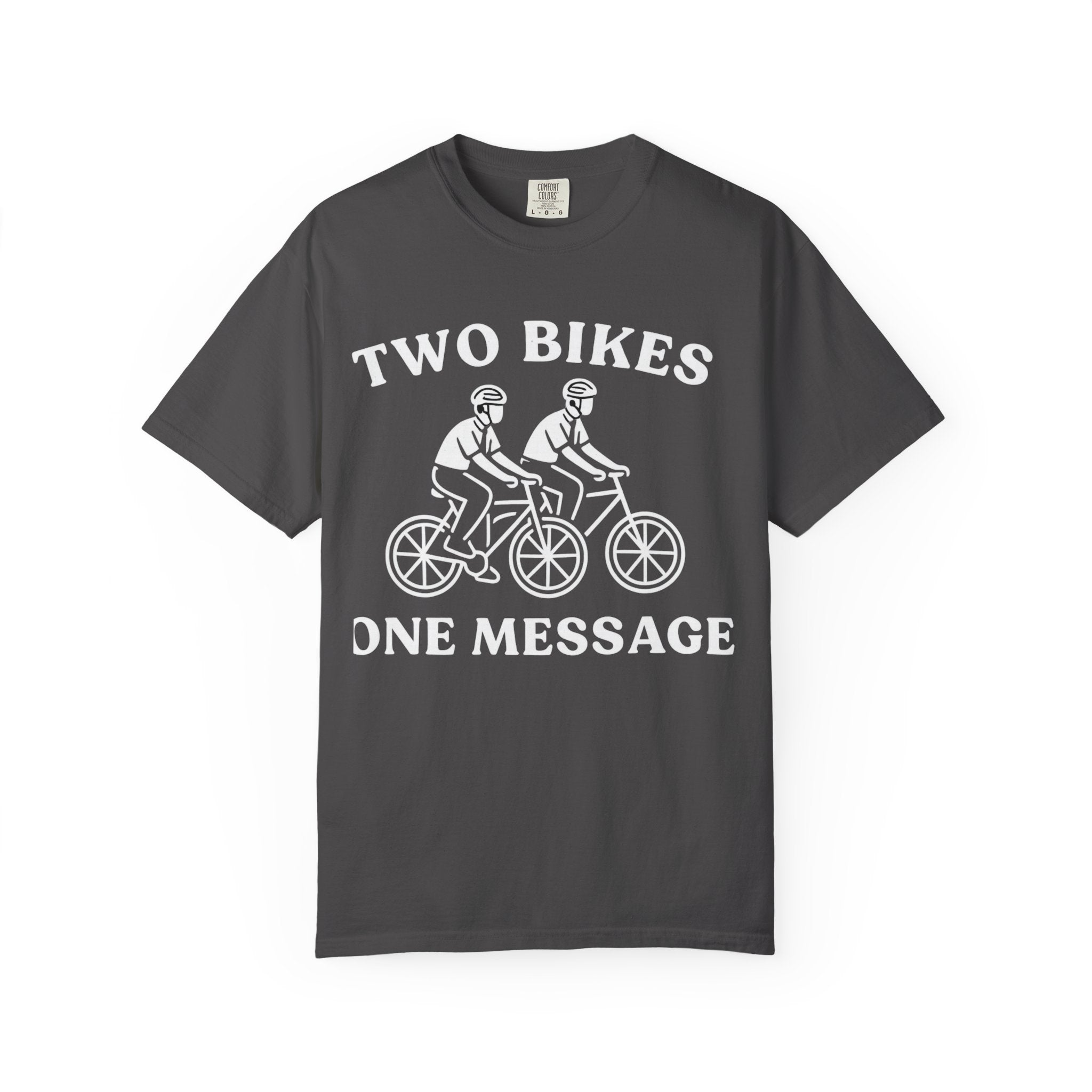 "Two Bikes, One Message" Unisex Garment-Dyed T-shirt