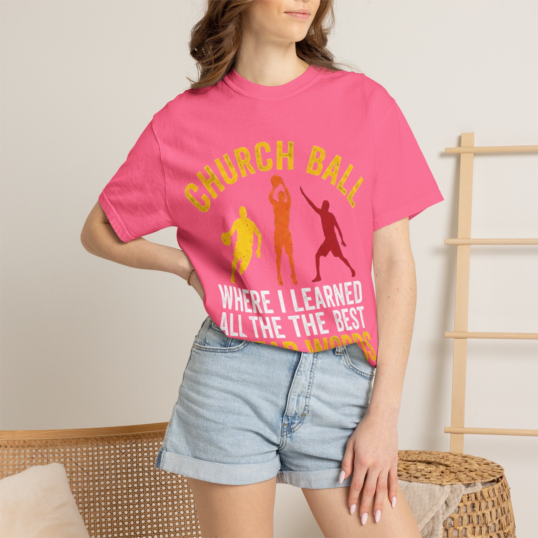 "Church Ball Swear Words" Unisex Garment-Dyed T-shirt