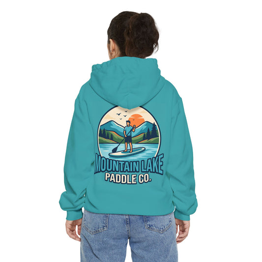 "Mountain Lake Paddle Board" Garment-Dyed Hoodie
